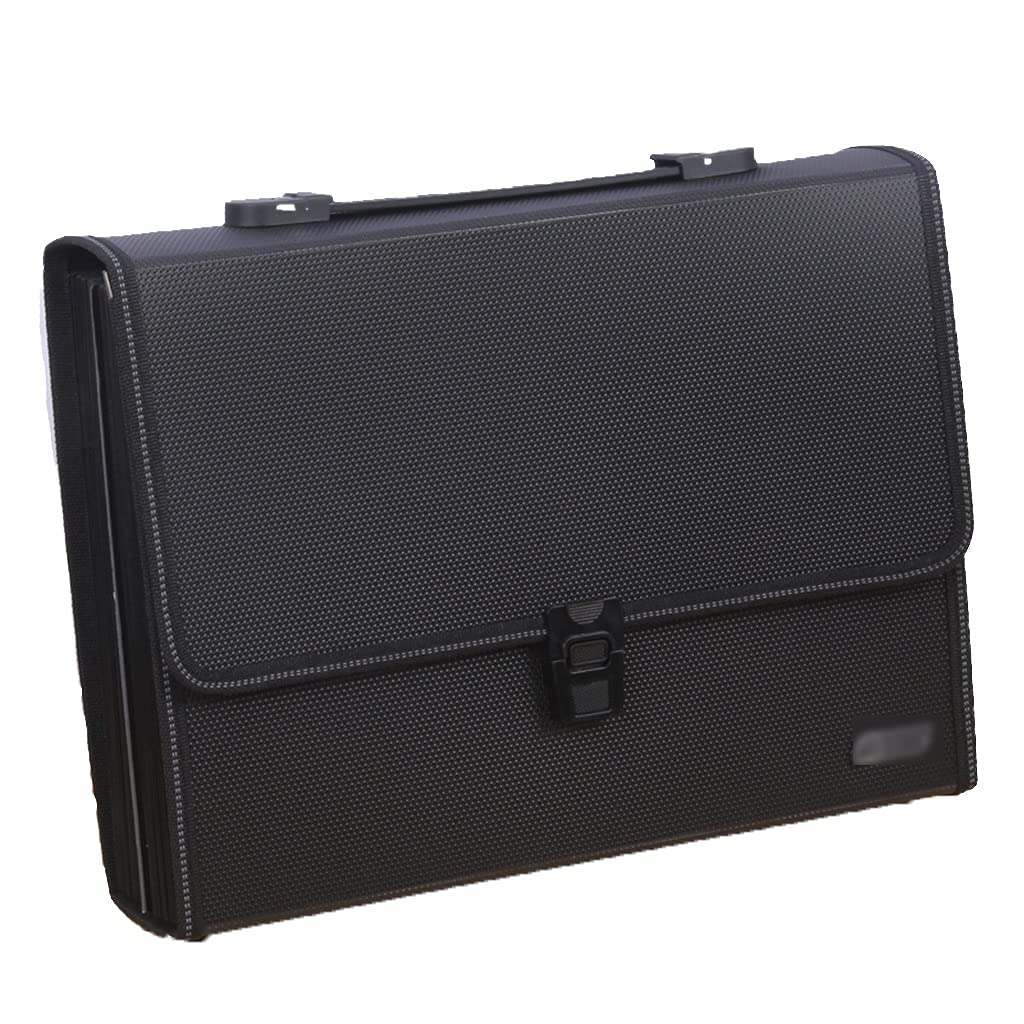 Busta per documenti, Portadocumenti con cerniera, borsa portadocumenti ampio spazio, cartella organizer for documenti(Black)