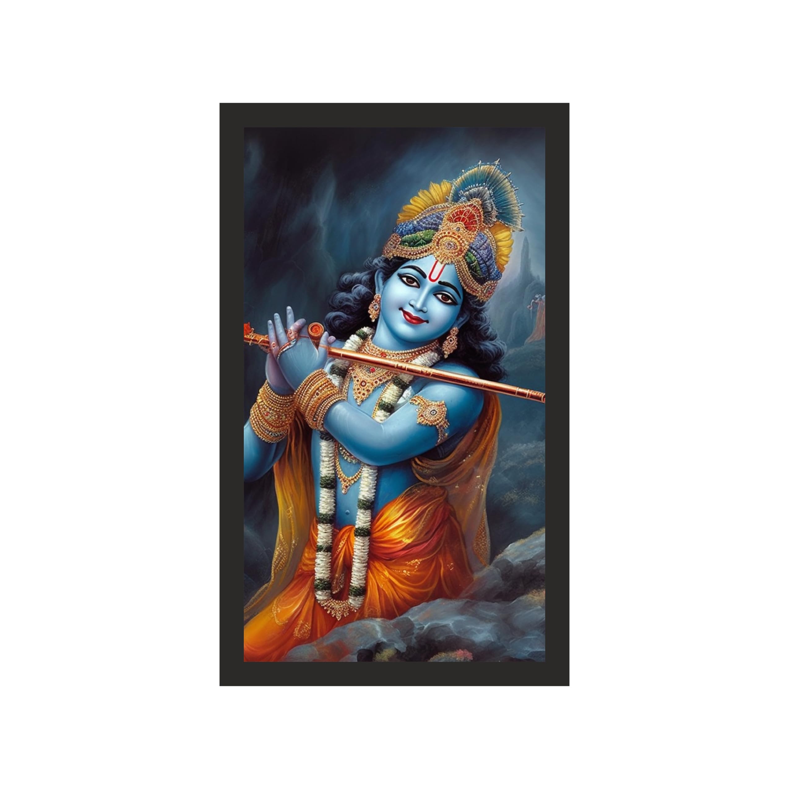 Monumental Vibrant Krishna Flute Art - 36x60
