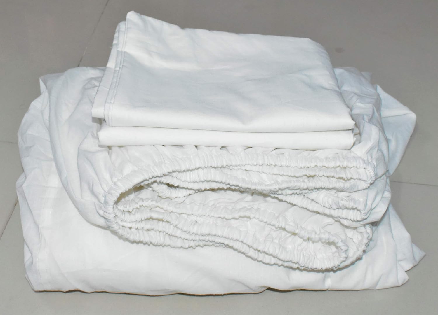 100% Cotton White Fitted sheet 8" deep elastic pocket, Soft Comfortable Twin Queen King Size Mattress Protector with or without Pillows (King(78 x 80 x 8 inches), With Two Pillowcovers)