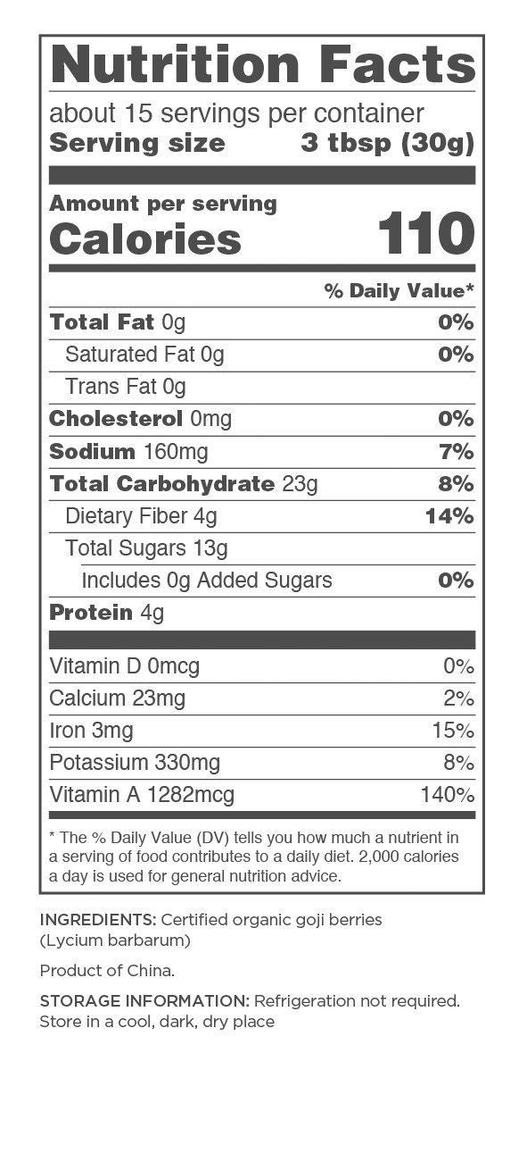 Navitas Naturals Organic Goji Berries, 16 Ounce, 15 Servings