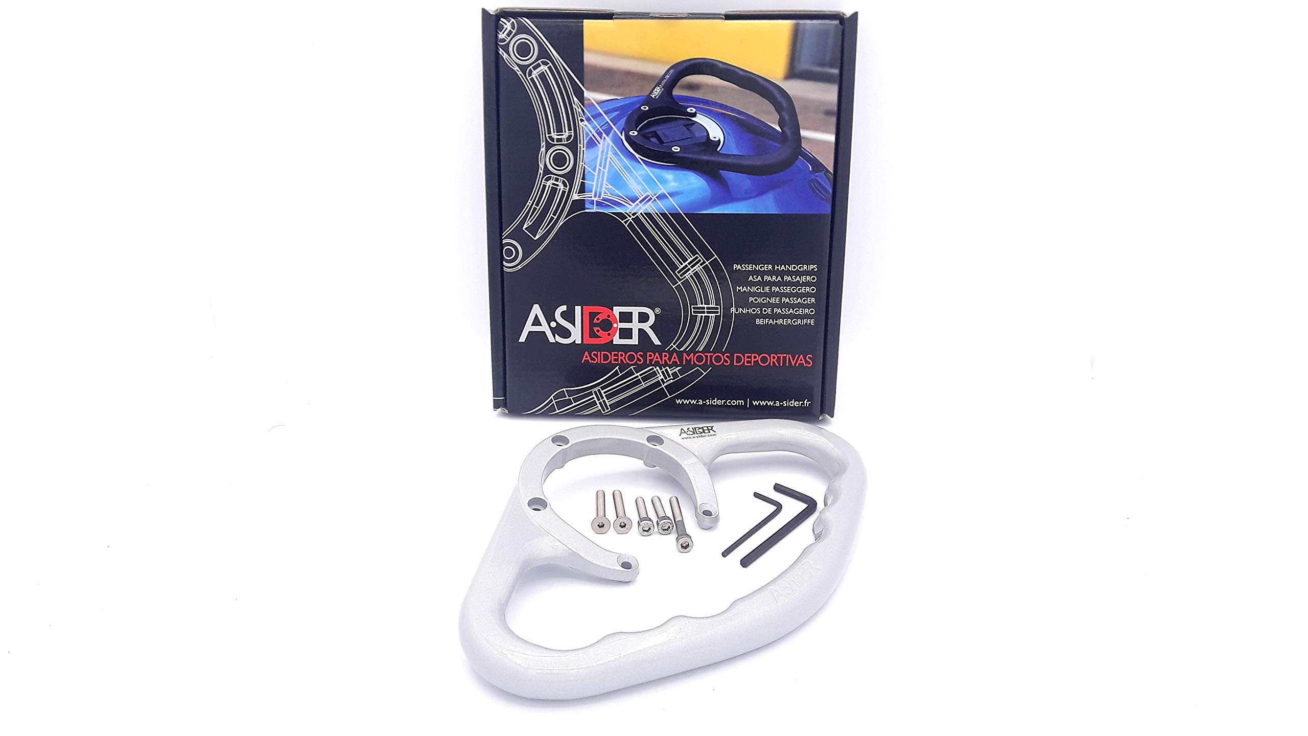 Motorrad Tank Haltegriff Silber A-SIDER Sozius Yamaha Modelle