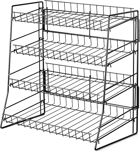 Miniatura 9 de Estante de exhibición de caramelos, soporte de exhibición de chips, estante de alambre de metal para aperitivos para tiendas, cocina, oficina,