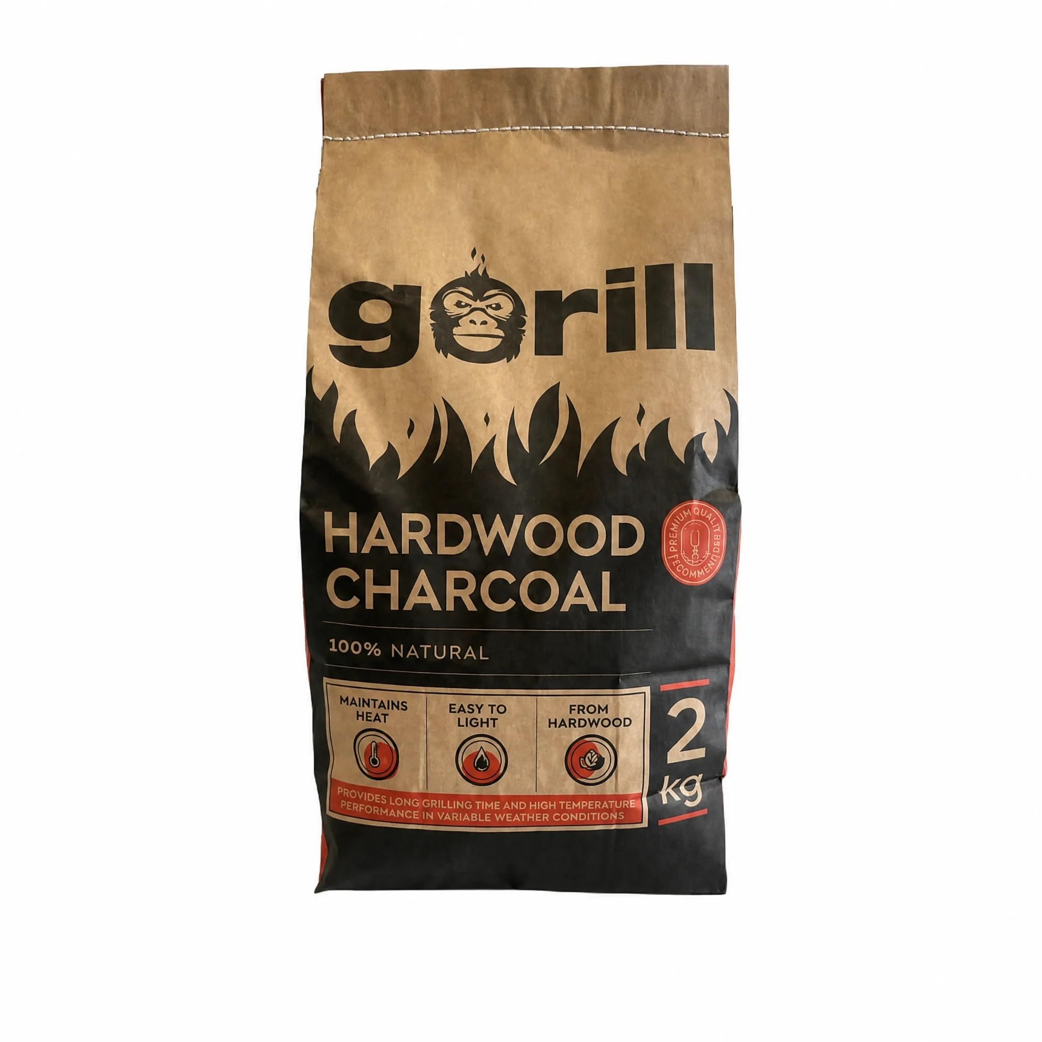 Natural Lumpwood Charcoal BBQ Fuel, Hardwood, Easy Light, for Grilling, Garden BBQ, Fire Pits, Available in 2kg, 4kg or 6kg (2KG)