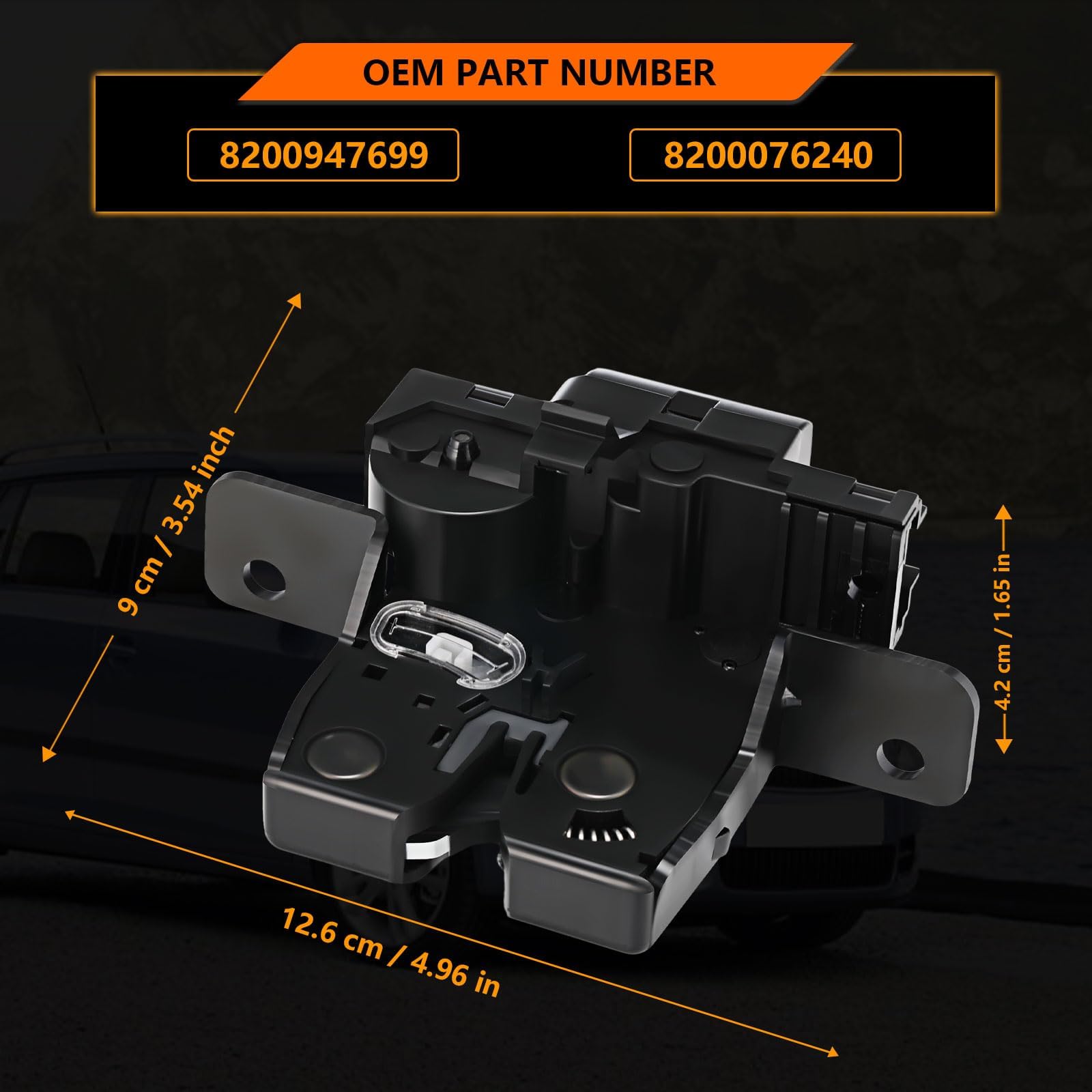 Meccanismo di chiusura per portellone posteriore del bagagliaio 8200947699 per Renault Clio Mk3 Megane Mk2 8200076240