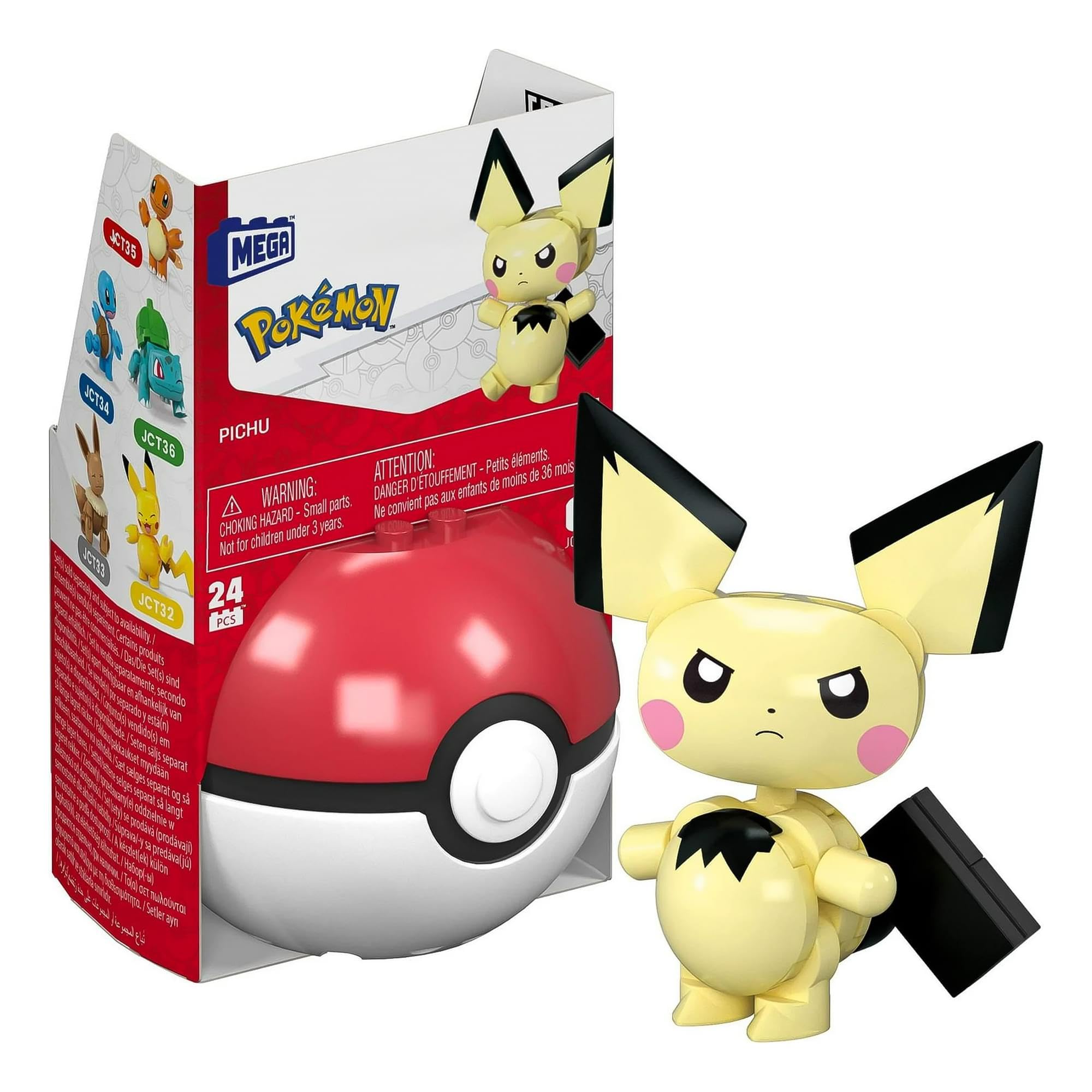 Mega Brands Pokemon Construx in Pokeball Evergreen & Generations - (Pichu)