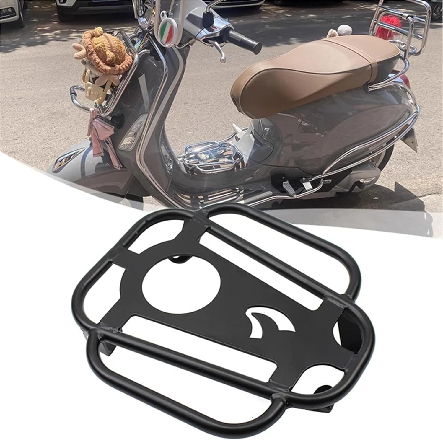 Replacement For Vespa Sprint Primavera 150 Foot Pedal Back Center Luggage Rack Middle Shelf Water Cup Bracket