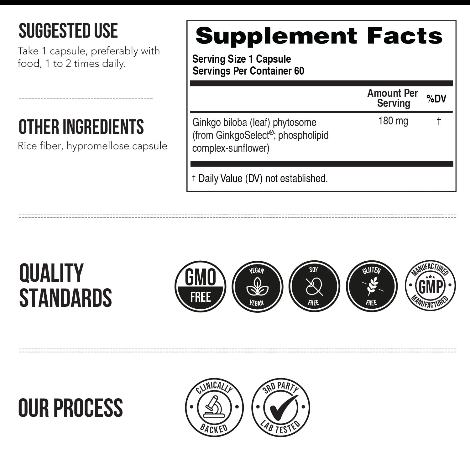 SoActive Ginkgo Biloba with GinkgoSelect® Phytosome | Clinically Studied Enhanced Absorption for Brain, Heart & Memory Support – 180 mg – Helps Maintain Circulation & Cognitive Health (60 Capsules) — Amazon image 6