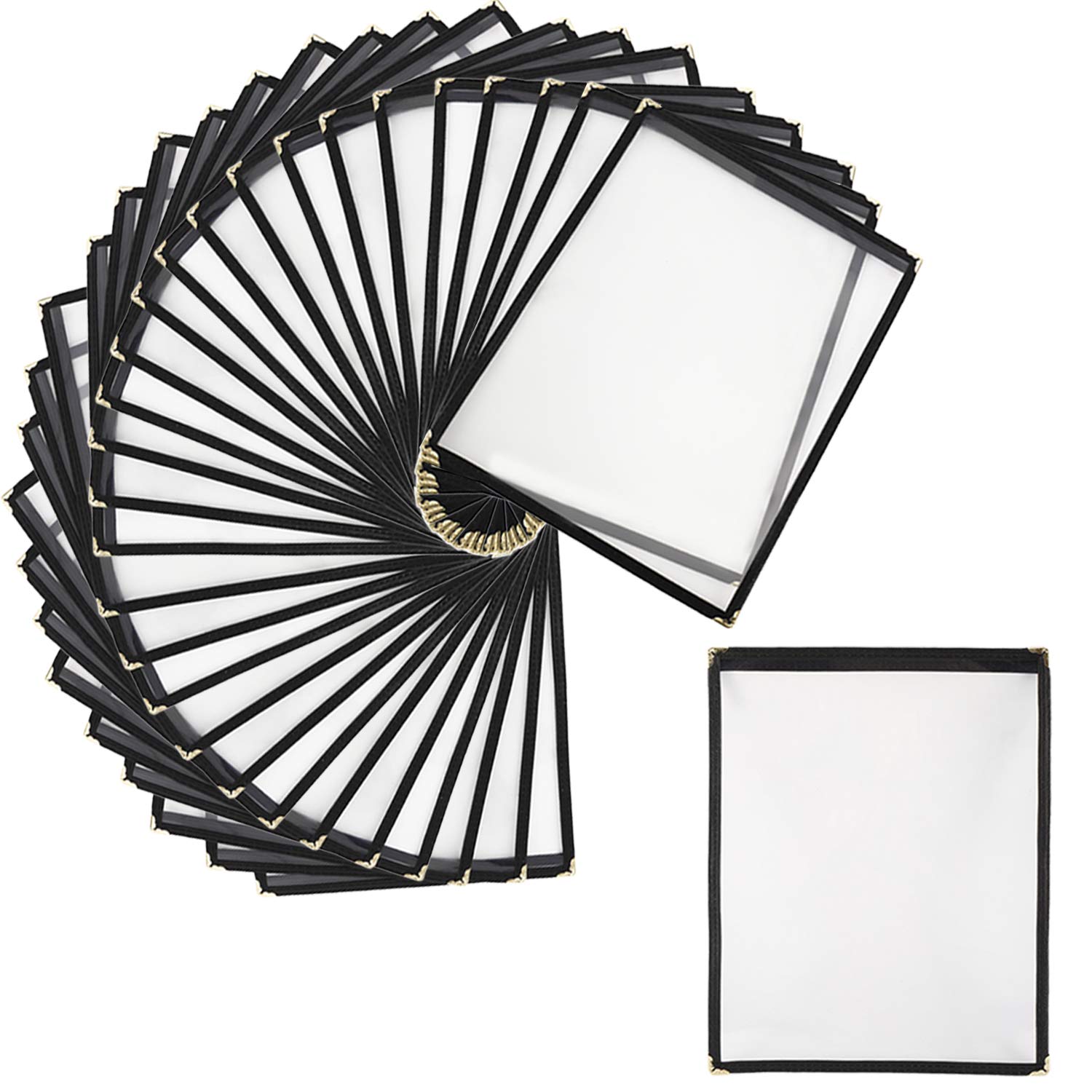 YaeKoo30 Packs Menu Covers Single Page 2 View Golden Corner Restaurant Menu Covers 8.5"x11" Restaurant Kitchen Coffee Menu Holders
