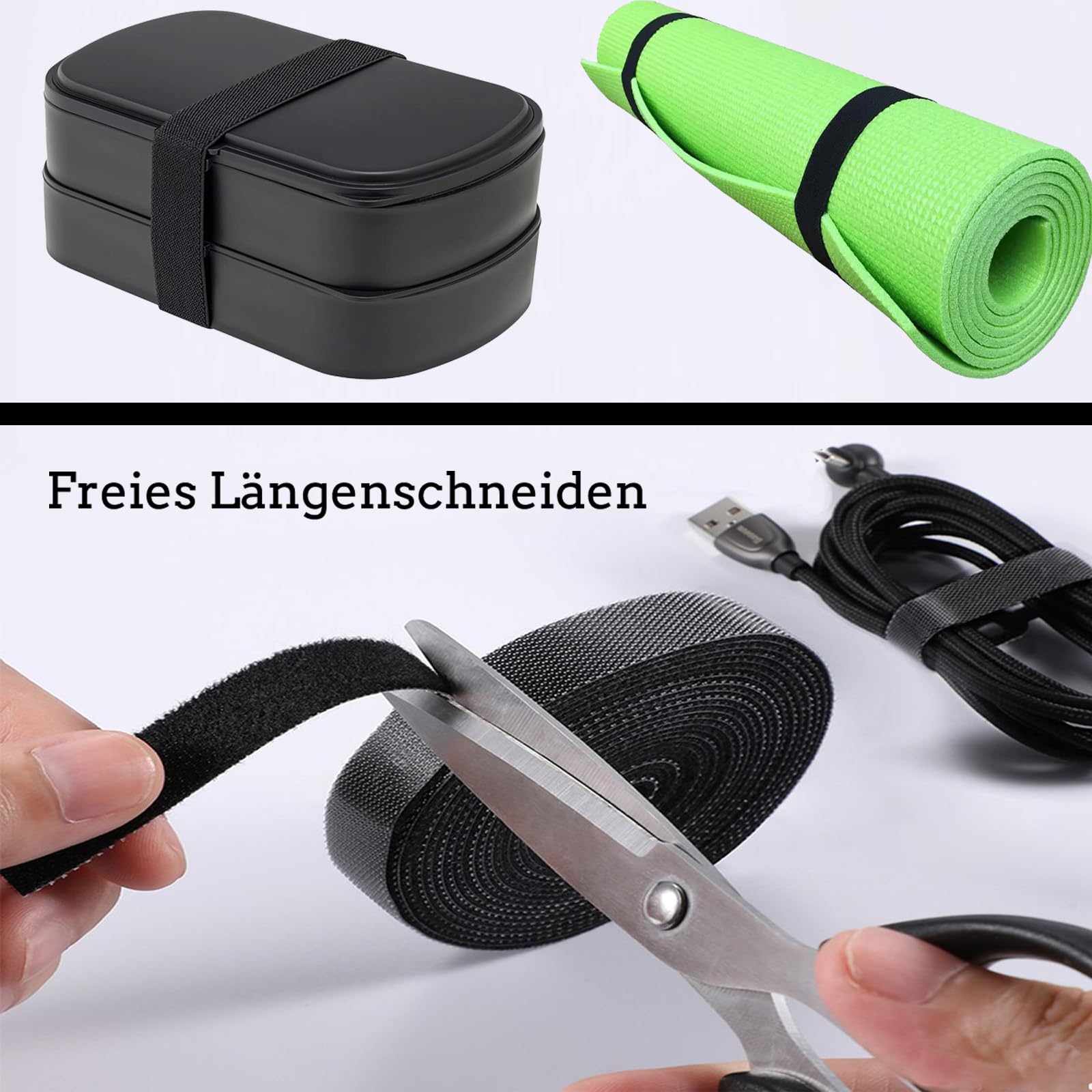 Fascette Fermacavi Riutilizzabili 10m X 2cm - Con 50 Fibbie Per Gestione Cavi E Organizzazione - Foto 11