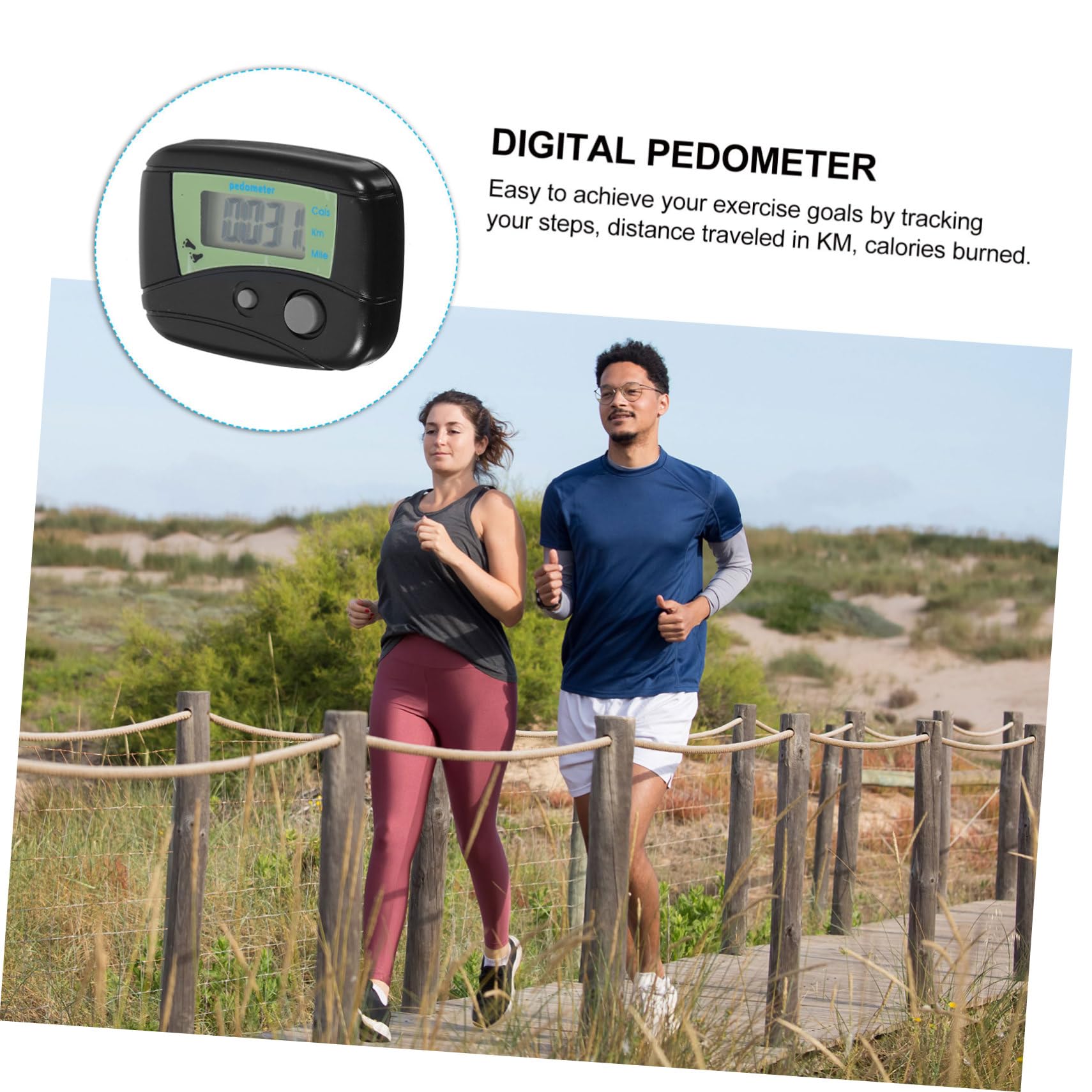 Lot de 10 Podomètres Multifonctions Compteur De Numérique Compteur De Distance Calories Portable pour Ceinture Noir