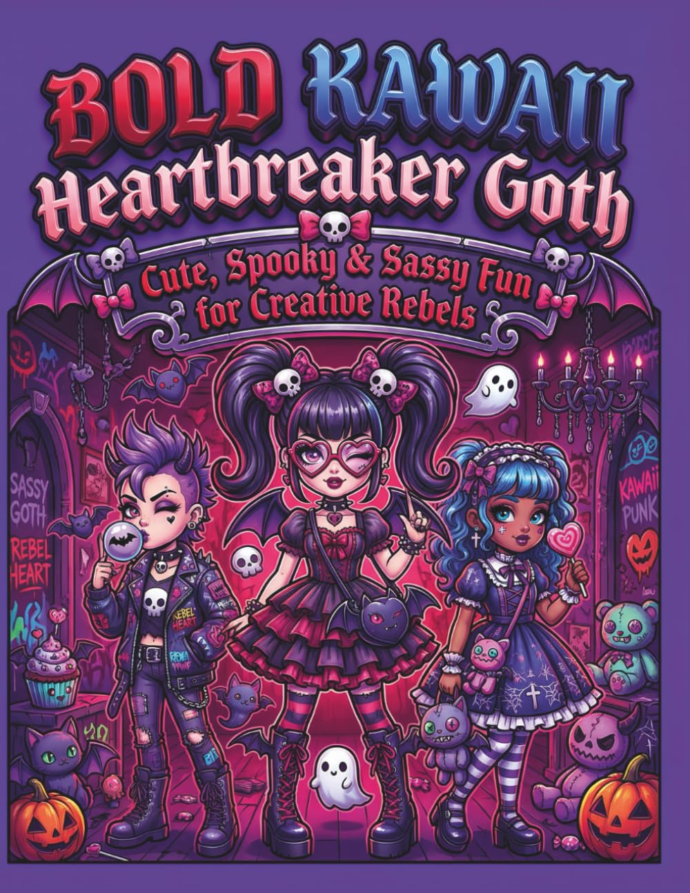 Bold Kawaii Heartbreaker Goth Girls Coloring Book: Cute, Spooky & Sassy Fun for Creative Rebels