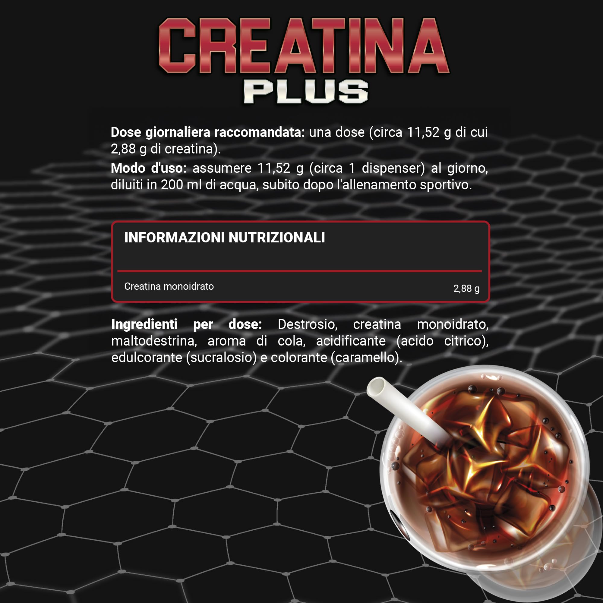 Healthy Fusion Creatina Monohidratada en Polvo | 2.8 g/dosis Creatina | Fórmula 100% pura sin aditivos | Creatina Micronizada 200MESH | Apoyo al Rendimiento y Desarrollo Muscular | 300g sabor cola