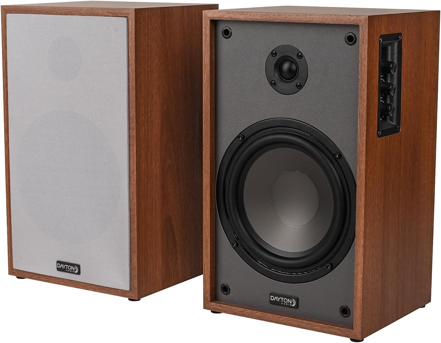 Dayton Audio Classic B65A Powered Bluetooth Bookshelf Speaker Pair (Wood, 6.5")