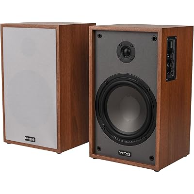 Dayton Audio Classic B65A Powered Bluetooth Bookshelf Speaker Pair (Wood, 6.5")