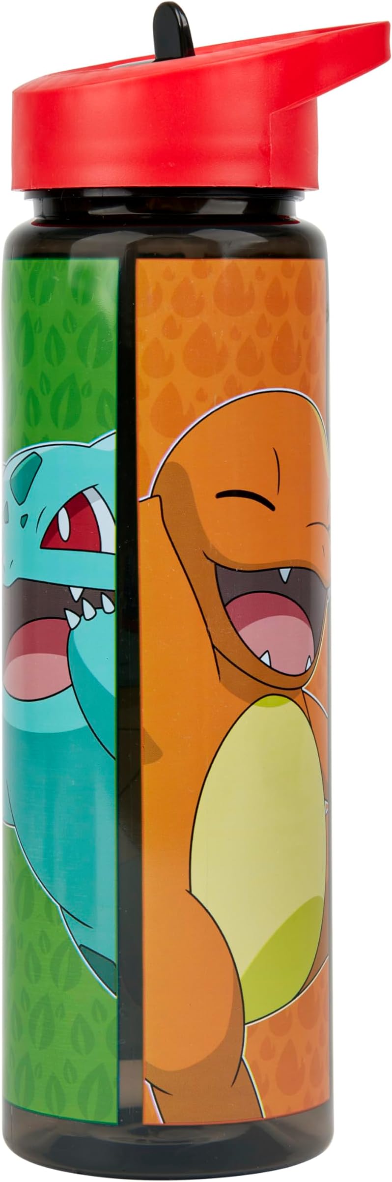 Pokémon Water Bottle 600ml – Pikachu & Squirtle Design, Leak Proof Flip‑Up Spout, Secure‑Seal Lid with Carry Loop, BPA‑Free Kids & Adults Drinks Bottle