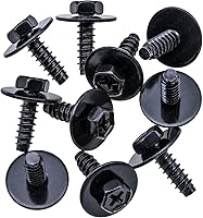 Vista 1 de Rexka 10 piezas M5-1.81 x 16 mm Forro de Fender Protector de Salpicaduras Tapa del Parachoques Tornillo de Cabeza Phillips Hexagonal Sems para Mazda