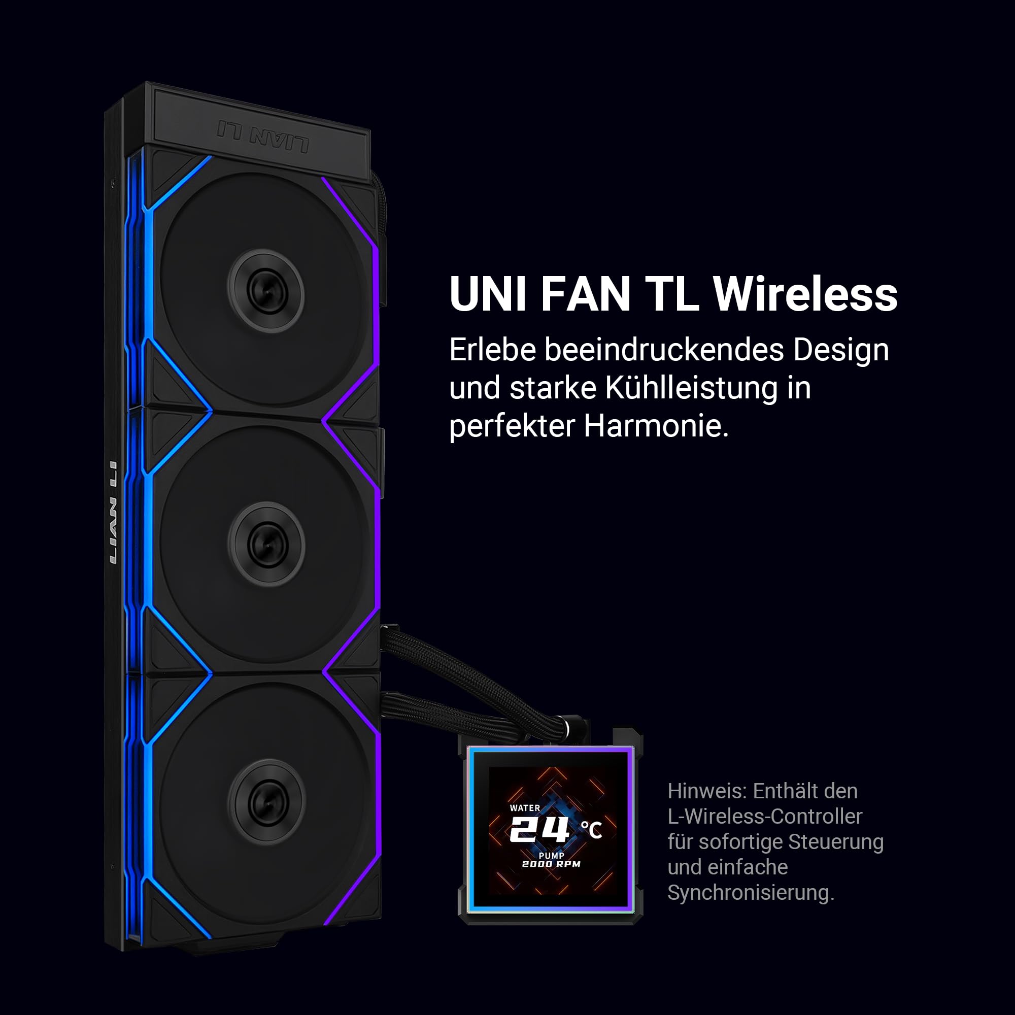 Lian Li Hydroshift Ii LcD-S 360 Tl Processore Kit Di Raffreddamento A Liquido 12 Cm Nero 1 Pz (lian Li Hydroshift Ii LcD-S 360tl All In One Cpu Coole