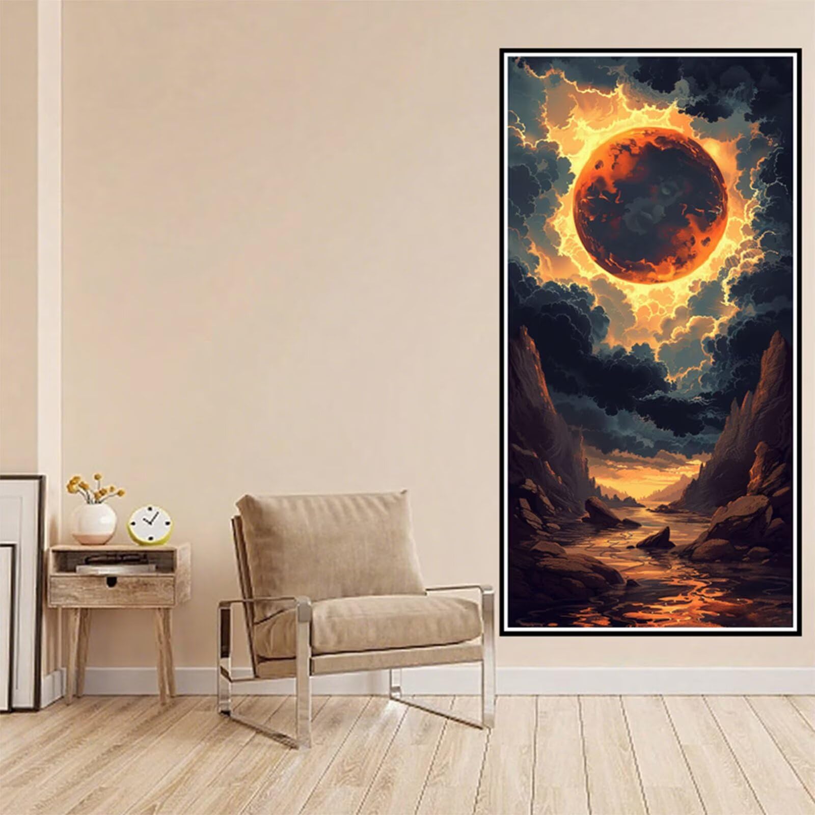 Diamentowe malowanie krajobrazu obraz diamentowy dorośli, 5D diamentowe rysunki planeta obrazy diamentowe, 90 x 200 cm diament sztuka haft krzyżykowy puzzle rzemiosło dziewczyna dekoracja ścienna J2