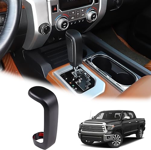 Cubierta de freno de mano para palanca de cambios de automóvil, compatible con Toyota Tundra 2007-2021 Sequoia 2008-2020 Consola central, cubierta