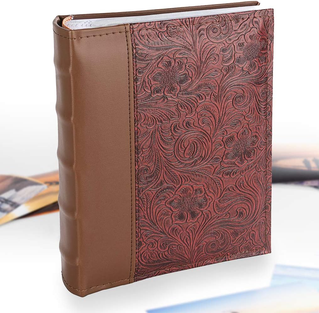 Nature Inspired 6x4 Photo Album - Choose Your Fotoalbum Design for 200 4x6 Size Pictures | Easy to Use Slip In Method with Long Lasting Pockets & Extra Space for Memos