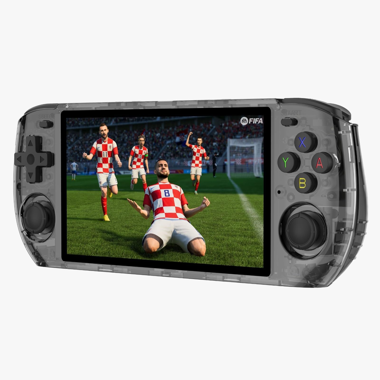 Porodo Gaming Arcade Pro Jelos OS - Game Console 28 Emulators & 20000+ Games, (MAME,N64,PS, CP3,NEOGEO,GBA,NDS),16 GB & 128 GB, Wi-Fi, Bluetooth & HDMI, 4000mAh, Up to 8H Paytime (Black)