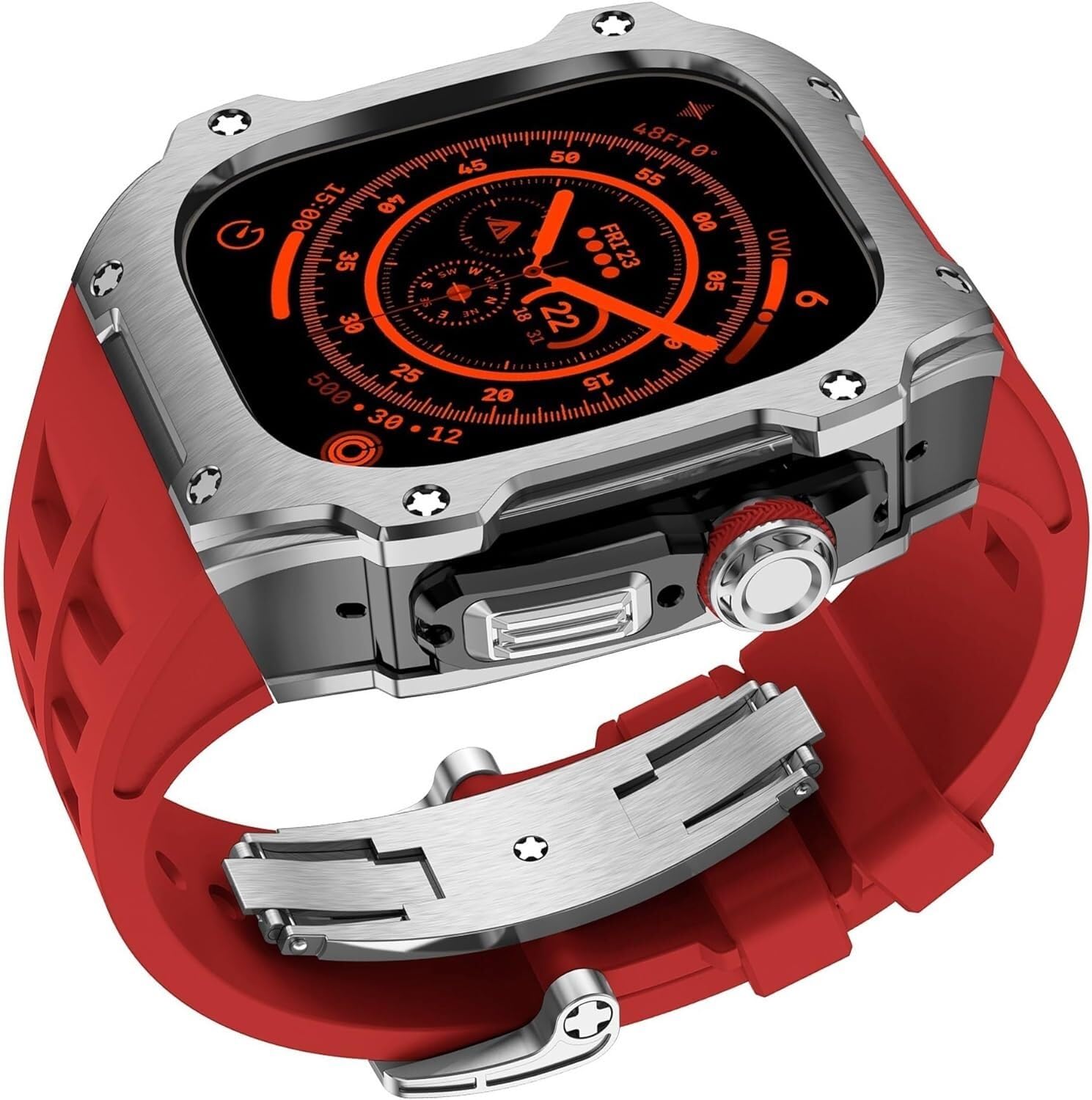 Kit de modificación de lujo en acero inoxidable para Apple Watch Ultra 8 de 49 mm 8