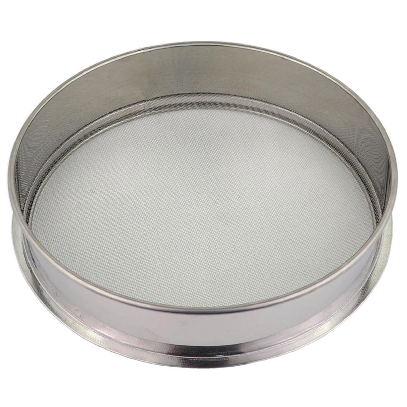 sito， Sito do mąki 1 szt. 4-500M okrągłe sito laboratoryjne ze stali nierdzewnej z otworem standardowym Shakers filtr kuchennej w proszku gleby(200 Mesh 80 Micron,25cm Diameter)