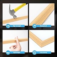 Vista 5 de Art3d Juego de 6 piezas de molduras de pared precortadas, paneles de wainscoting listos para armar para decoración de paredes interiores, sala