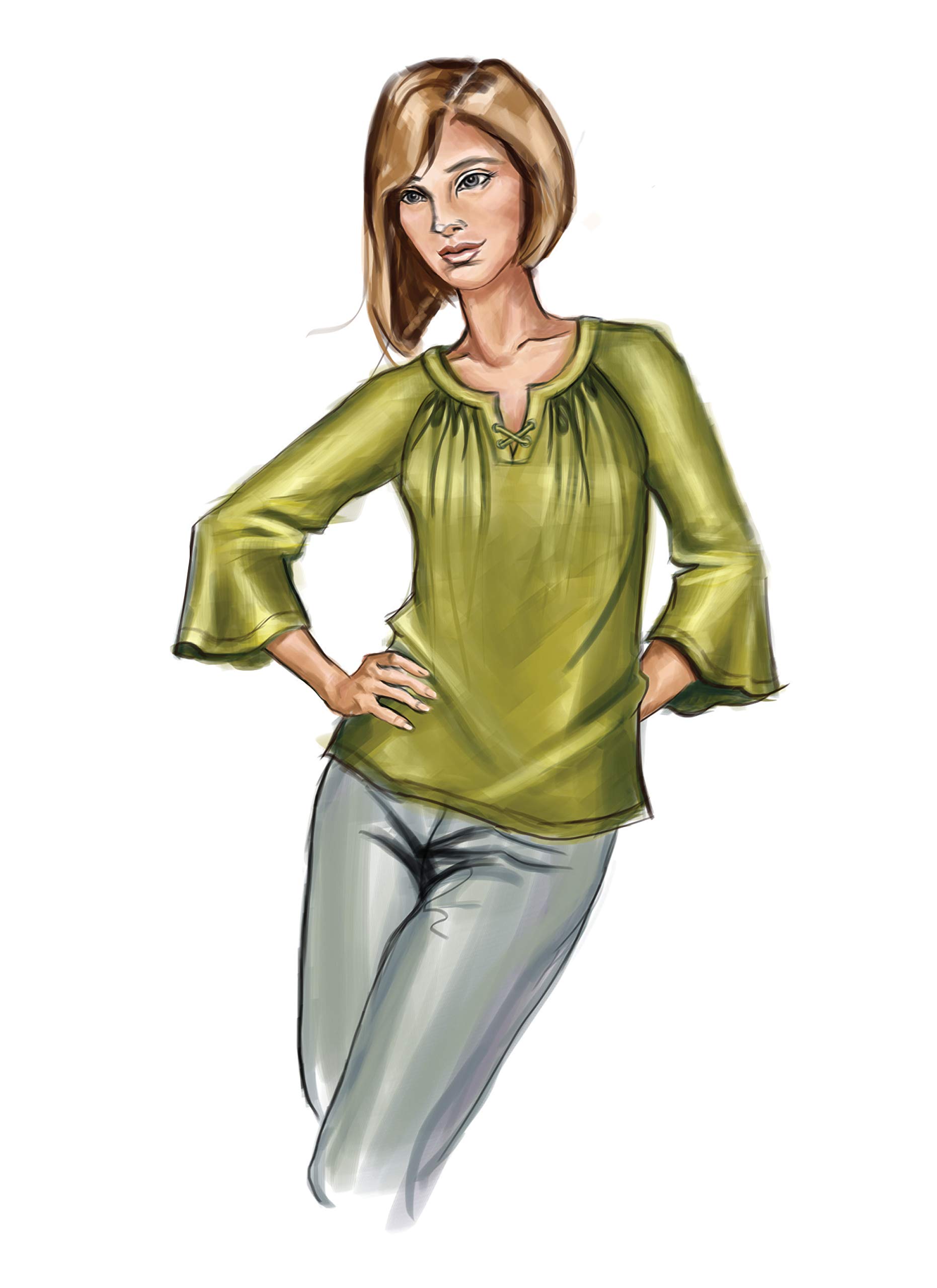 Butterick Sewing Pattern 6632 (E5) - Misses Top 14-22 B6632E5 14-22, 14, 16, 18, 20, 22 - Image 4