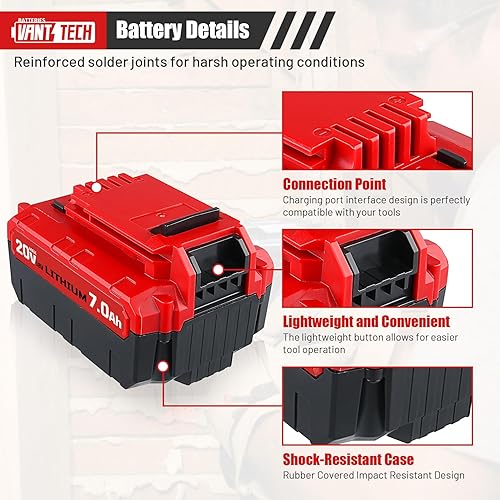 Miniatura 3 de Paquete de 2 baterías de repuesto de 20 V MAX PCC685L 6.0 Ah y cargador rápido PCC692L para cable Porter 20 V batería PCC680L PCC685LP PCC682L