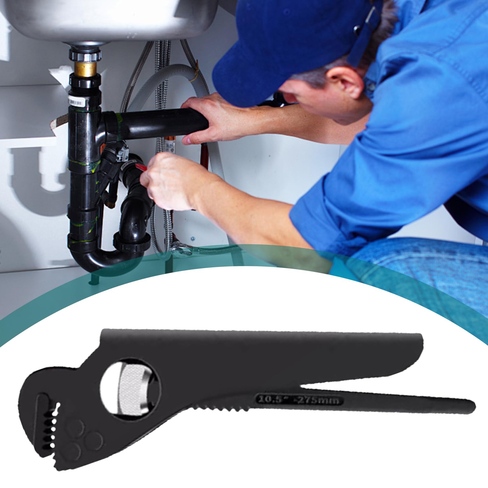 Llave Ajustable Para Tubos Herramienta Reparadora Multiusos Con Juntas