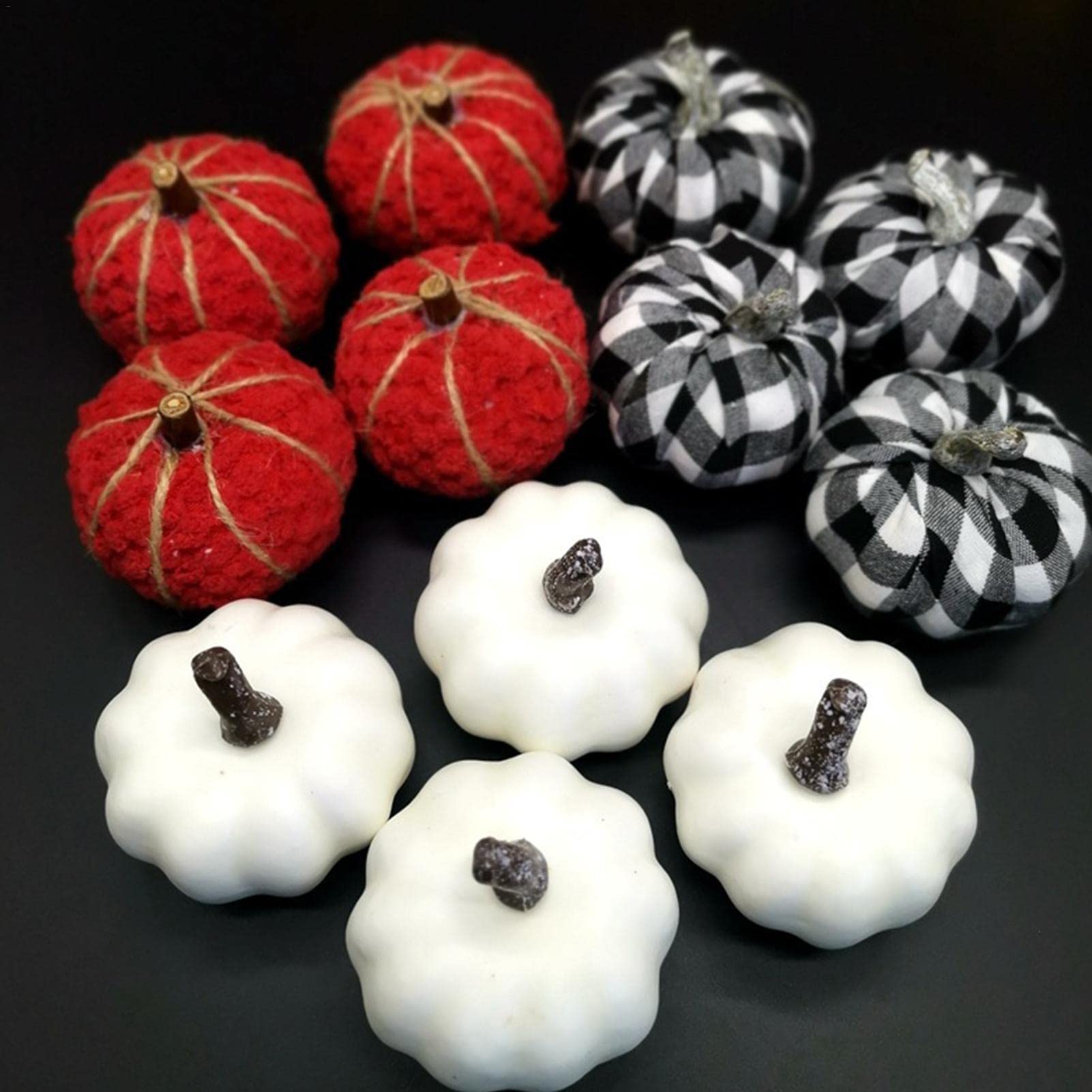 5 decorazioni per di Halloween, zucche decorative grandi | zucche finte grandi per esterni, gialla in schiuma realistica. Adatto per raccolto autunnale, festa del Ringraziamento