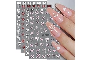 Holographic Hearts and Bows Nail Art Embellishments: Enchanting Nail Decor That Ignites Imagination