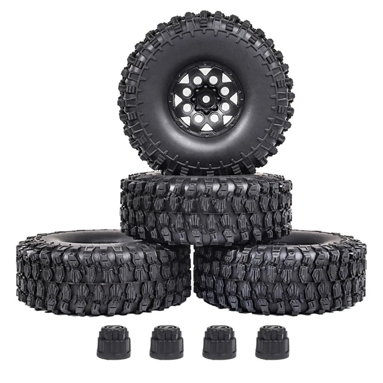 Neumáticos RC para Traxxas TRX-4 para D90 para Axial SCX10 II para Redcat 120Mm 1,9 Juego De Neumáticos Llanta Beadlock para Coche Trepador Control Remoto 1/10
