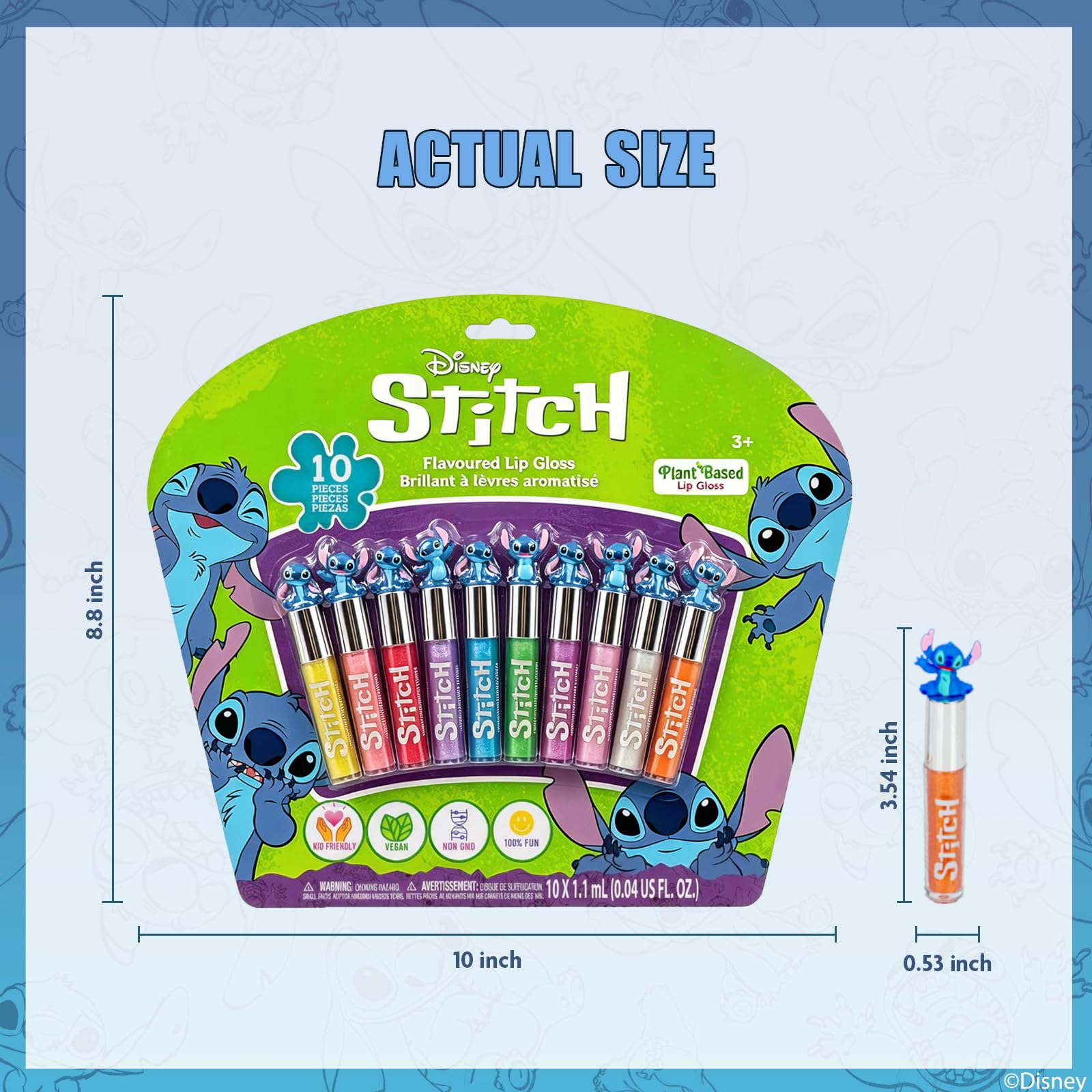 Stitch Błyszczyk Roślinny 10 szt Dziewczynki Prezent
