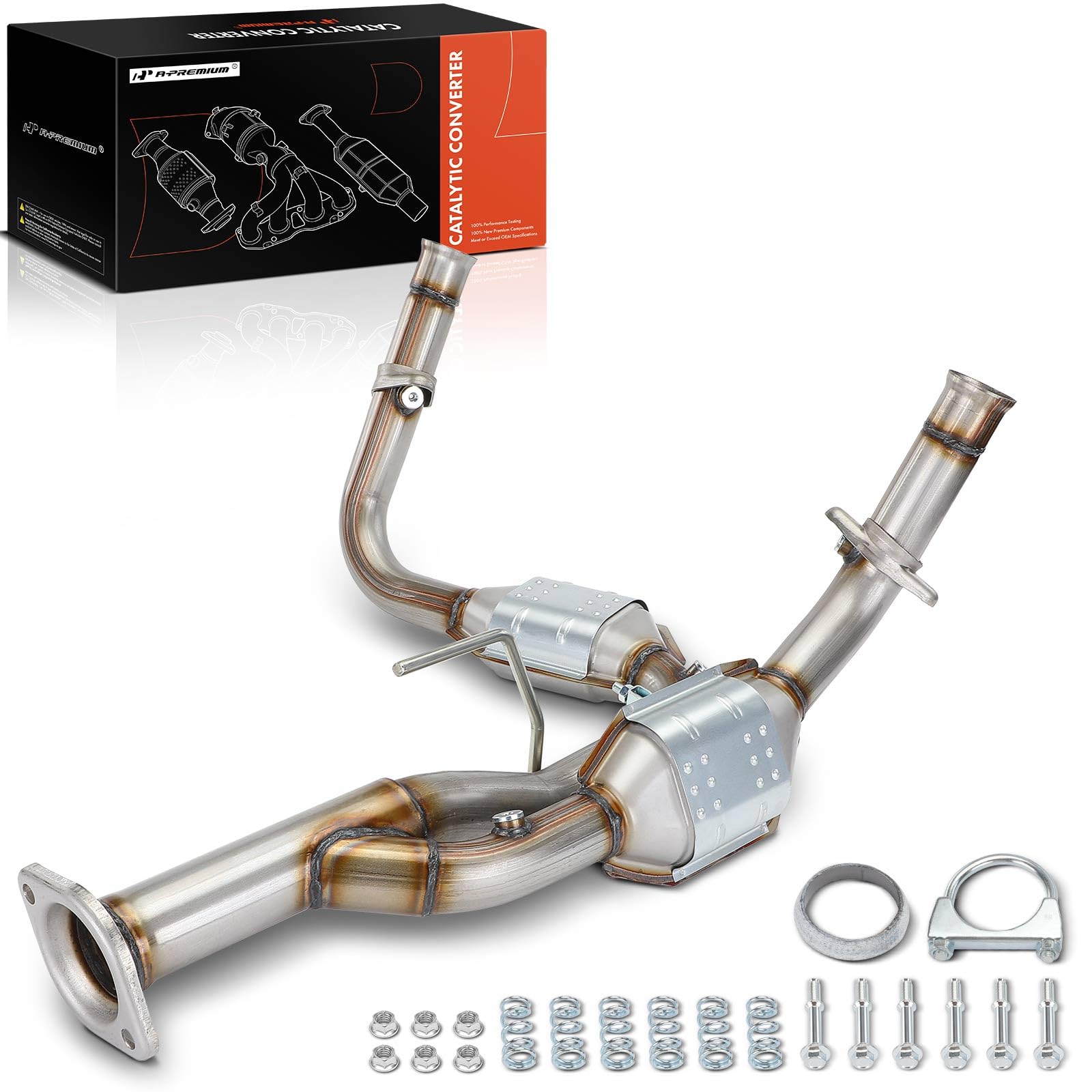 A-Premium Catalytic Converter Kit Direct-Fit Compatible with Jeep WK Series Grand Cherokee 2005-2009, XK Series Commander 2006-2009, 4.7L, E.P.A. Compliant