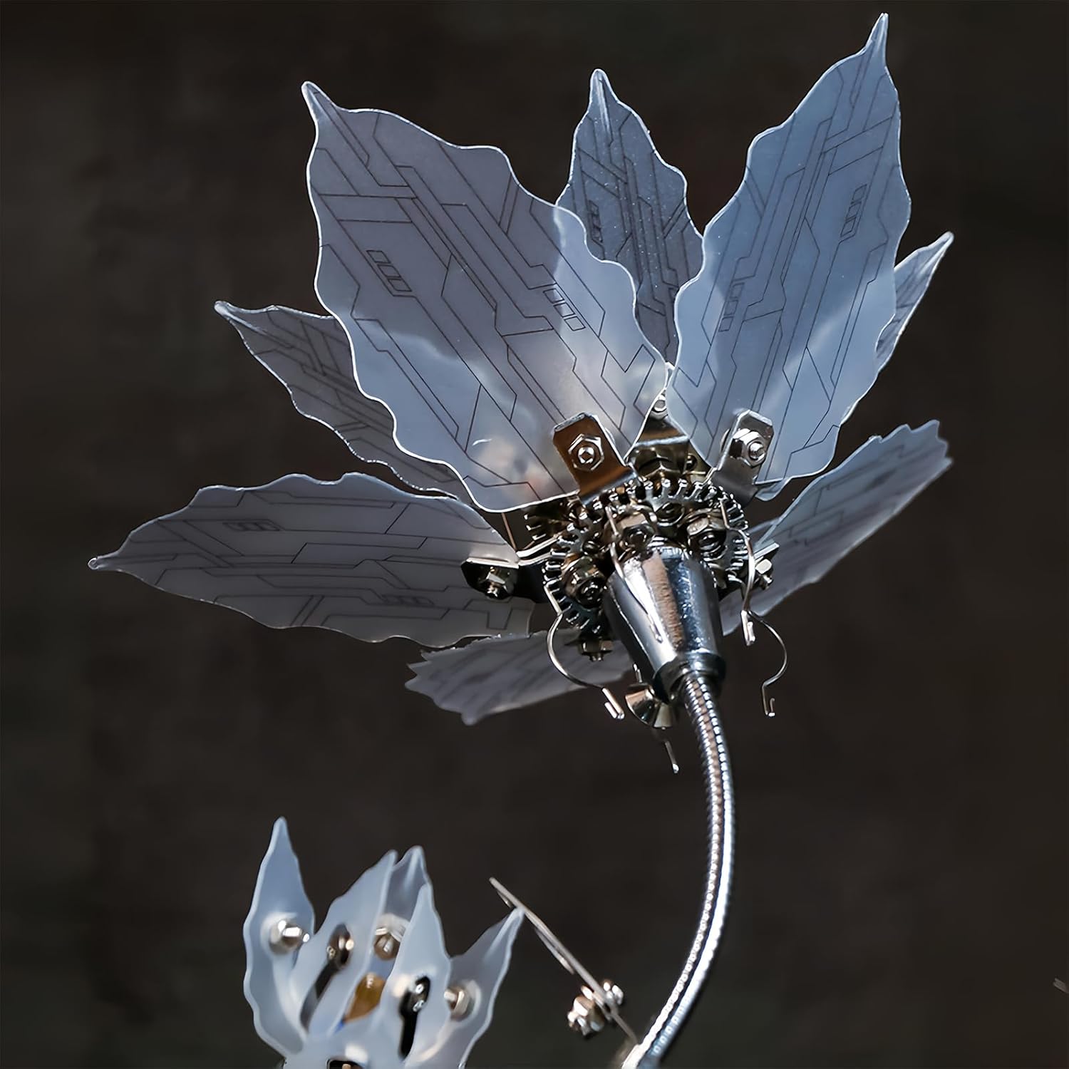 3Dフラワーパズルメタルモデルキット、メタルパズル大人、メカニカ、頭の体操DIY組み立て、ティーンエイジャーと大人のストレス解消用