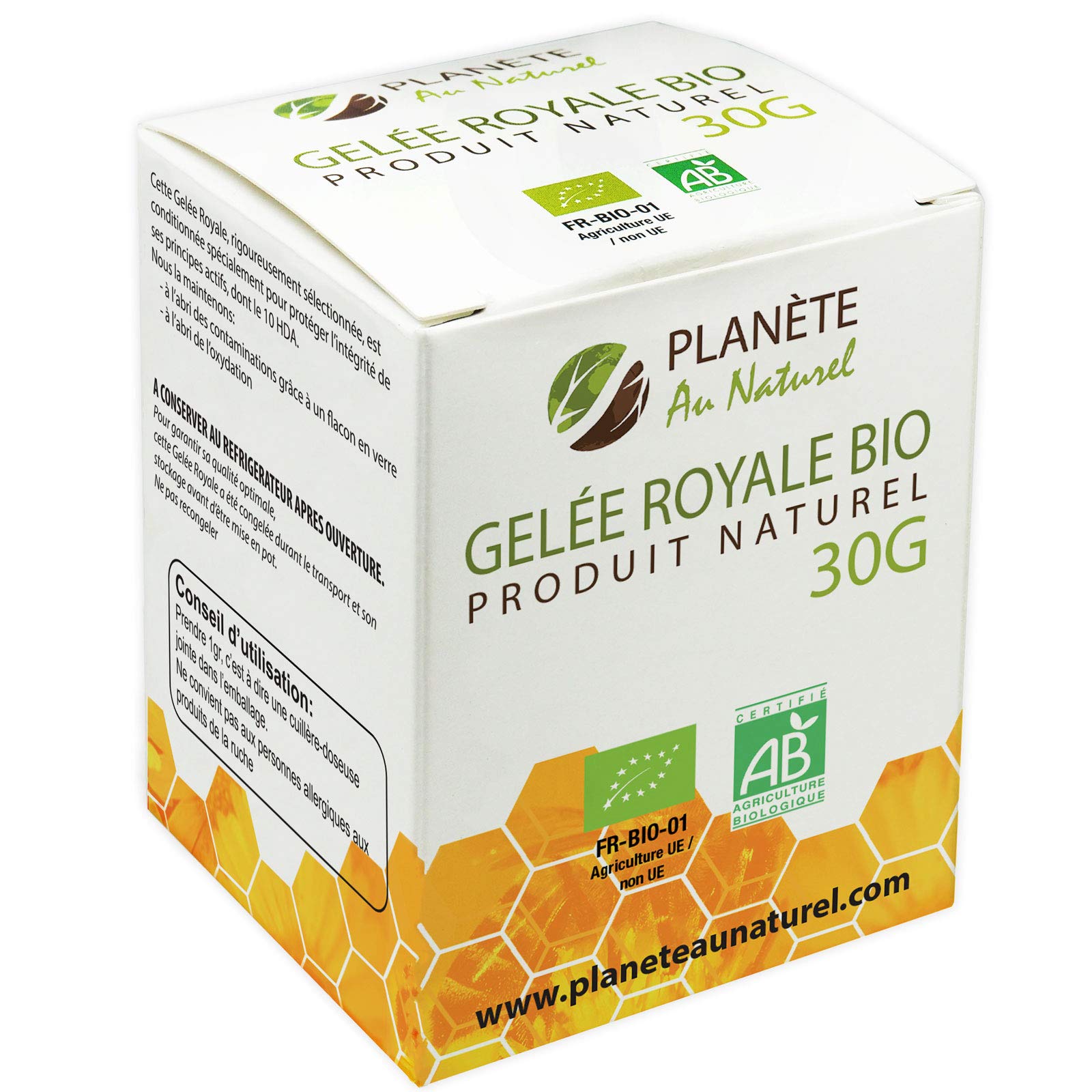 Planète au Naturel Gelée Royale Bio - 120g - 4 Boites de 30g