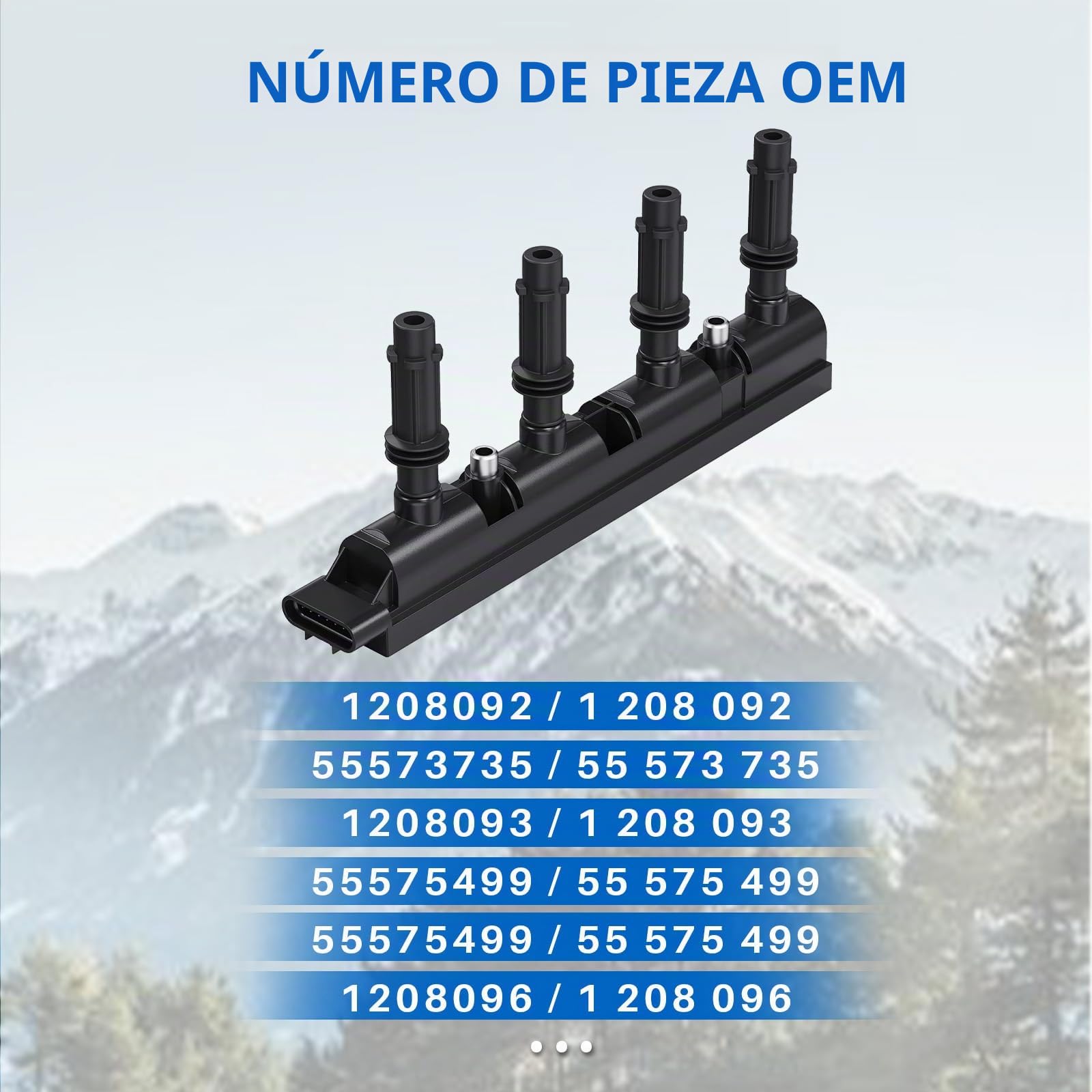 Bobina de encendido, módulo de encendido, paquete de bobinas de encendido compatible con Cruze Aveo J300 T300 Corsa D Insignia A S07 G09 P10 Corsa Mk3 Insignia Mk1 2008-2017, repuesto para 1208096
