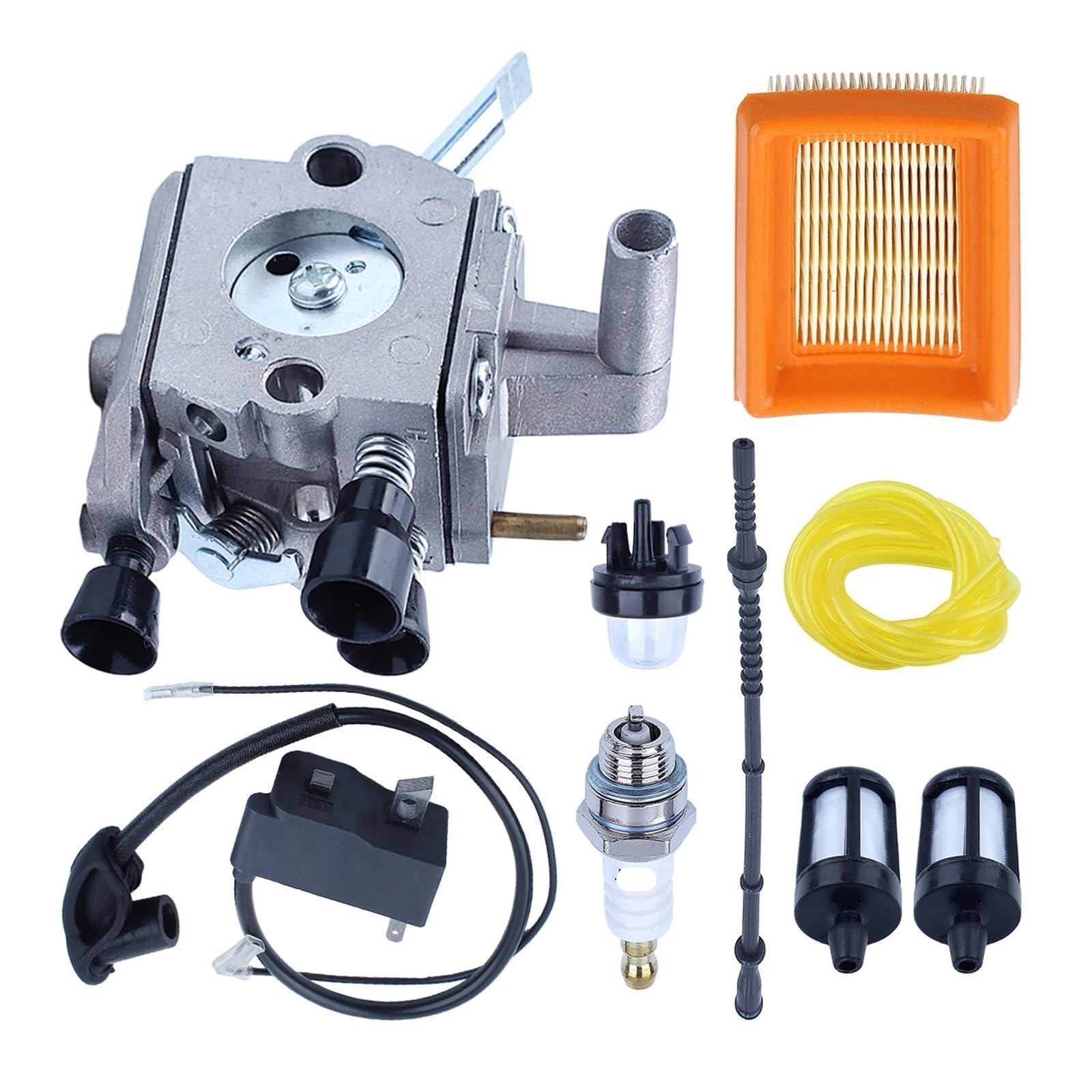 Kit de carburador con Bobina de Encendido y Filtro de Aire for desbrozadoras FS120, FS200 y FS250 (41341200653 y 41341200603)