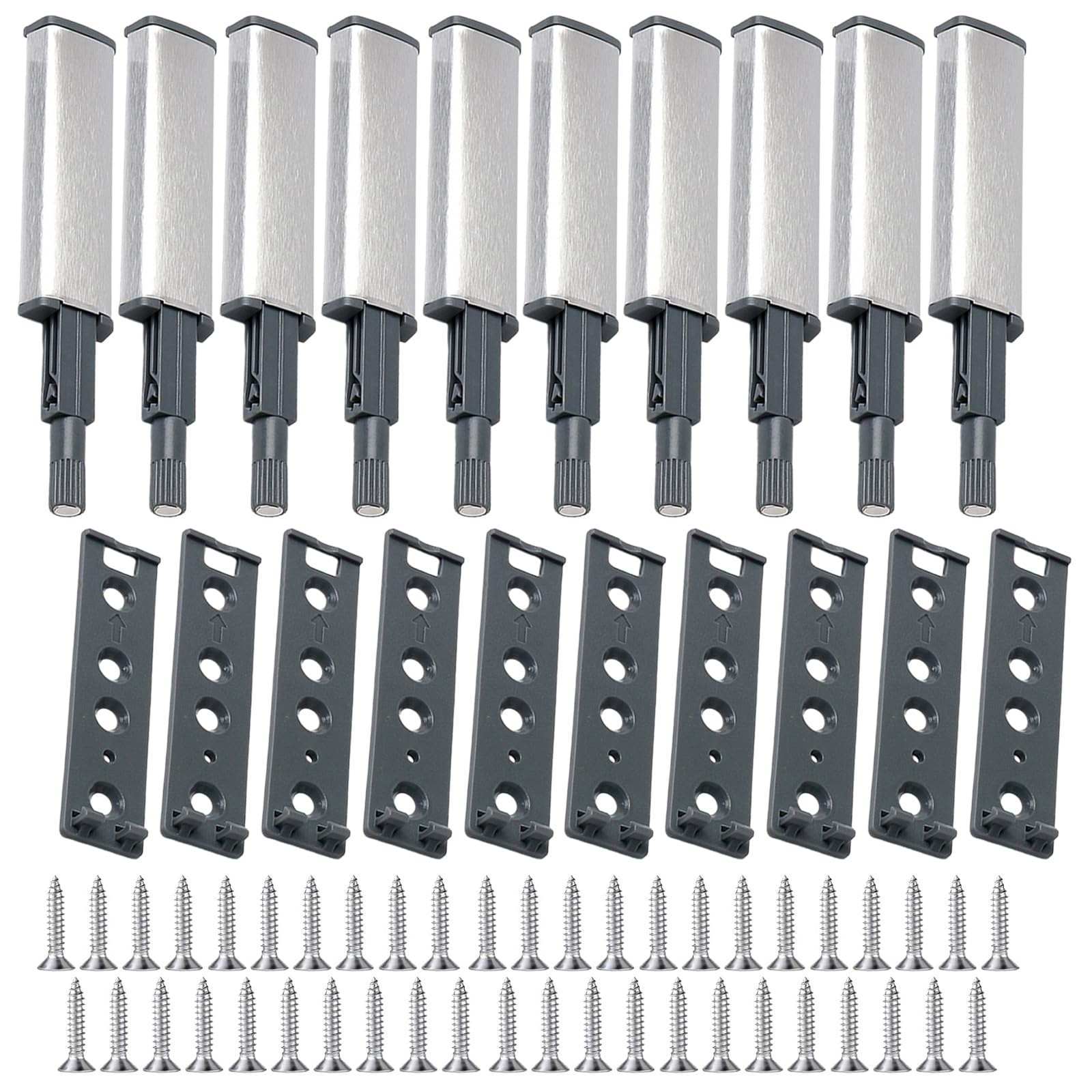 10 apriscatole a pressione magnetiche, apriporta a pressione, per armadi, cassetti, porta dell'armadio