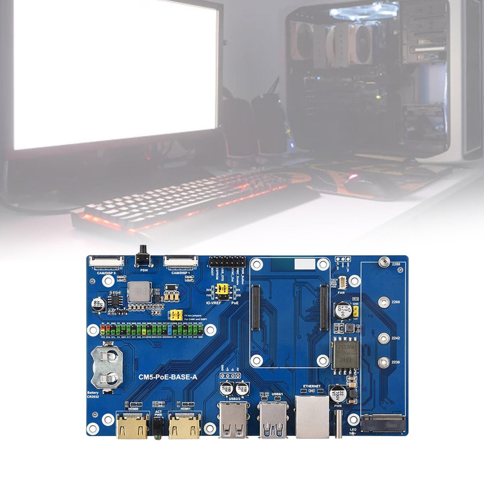 Scheda base Ethernet CM5 Modulo di elaborazione 5 con NVMe Disk e periferiche complete di connessione per sviluppatori accessori