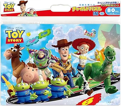 Amazon 80ピース 子供向けパズル トイ ストーリー とびだせおもちゃたち チャイルドパズル ジグソーパズル おもちゃ