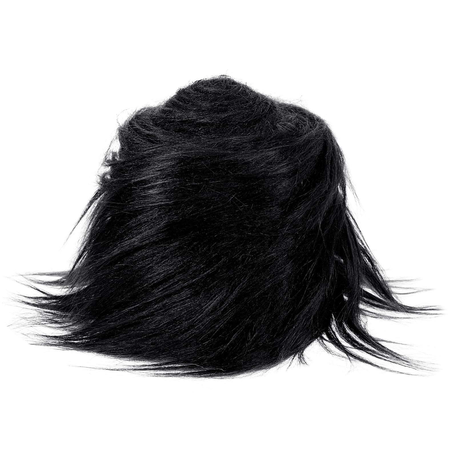PATIKIL Plush Faux Fur Fabric Precut Strips, 59" x 4" Fluffy Faux Fur Ribbon for DIY Crafts Christmas Halloween Gnome Beard, Black