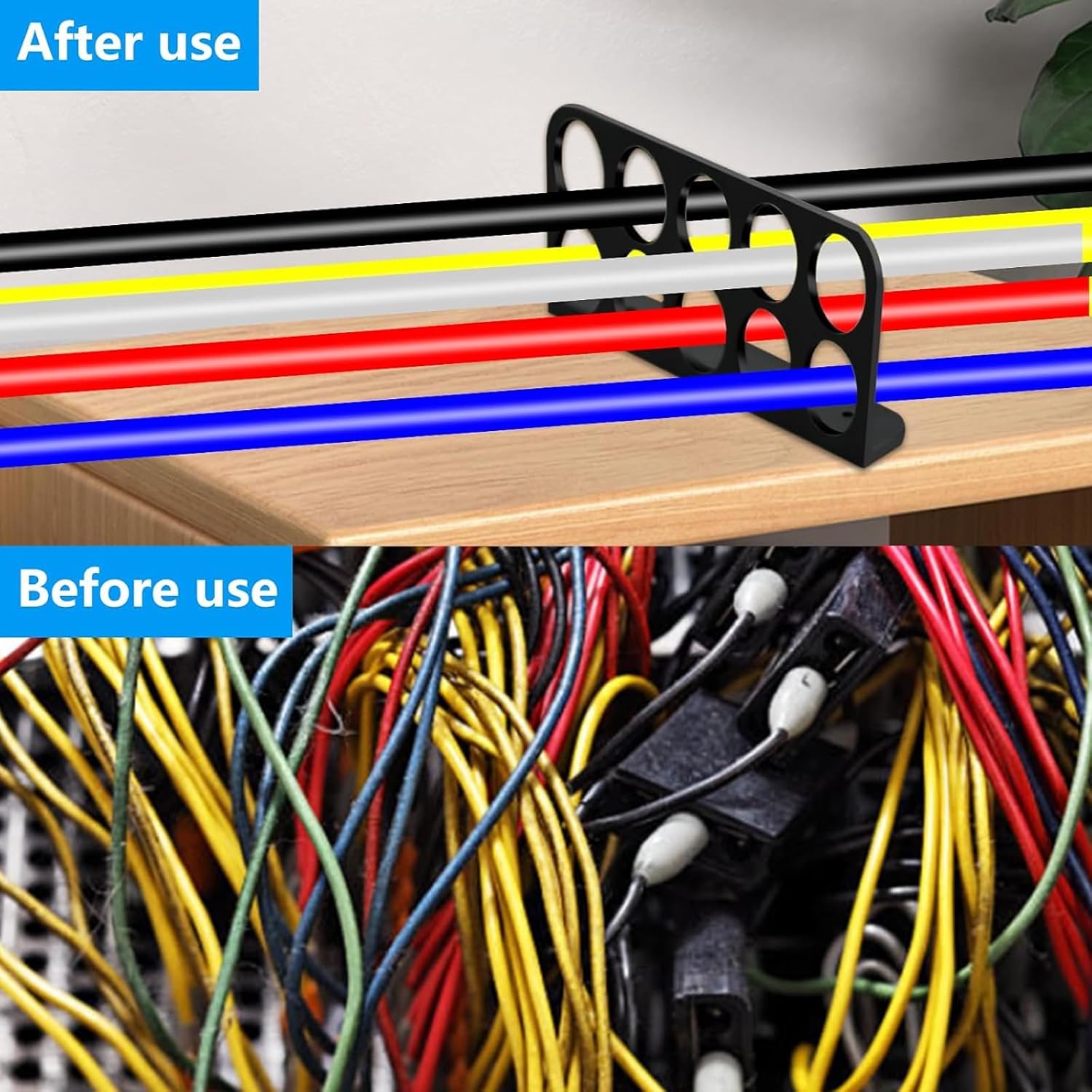 20Pack Cable Chase-Wire Bracket,Cable Support Wire Bracket Holder for NMB Electrical Cord Organized Management, Labor Time Saving, 1" with 10-Hole Design