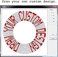 Vista 2 de PowerTRC Ventilador de mensajes programable LED con dibujo personalizado, alimentado por USB (LED azul)