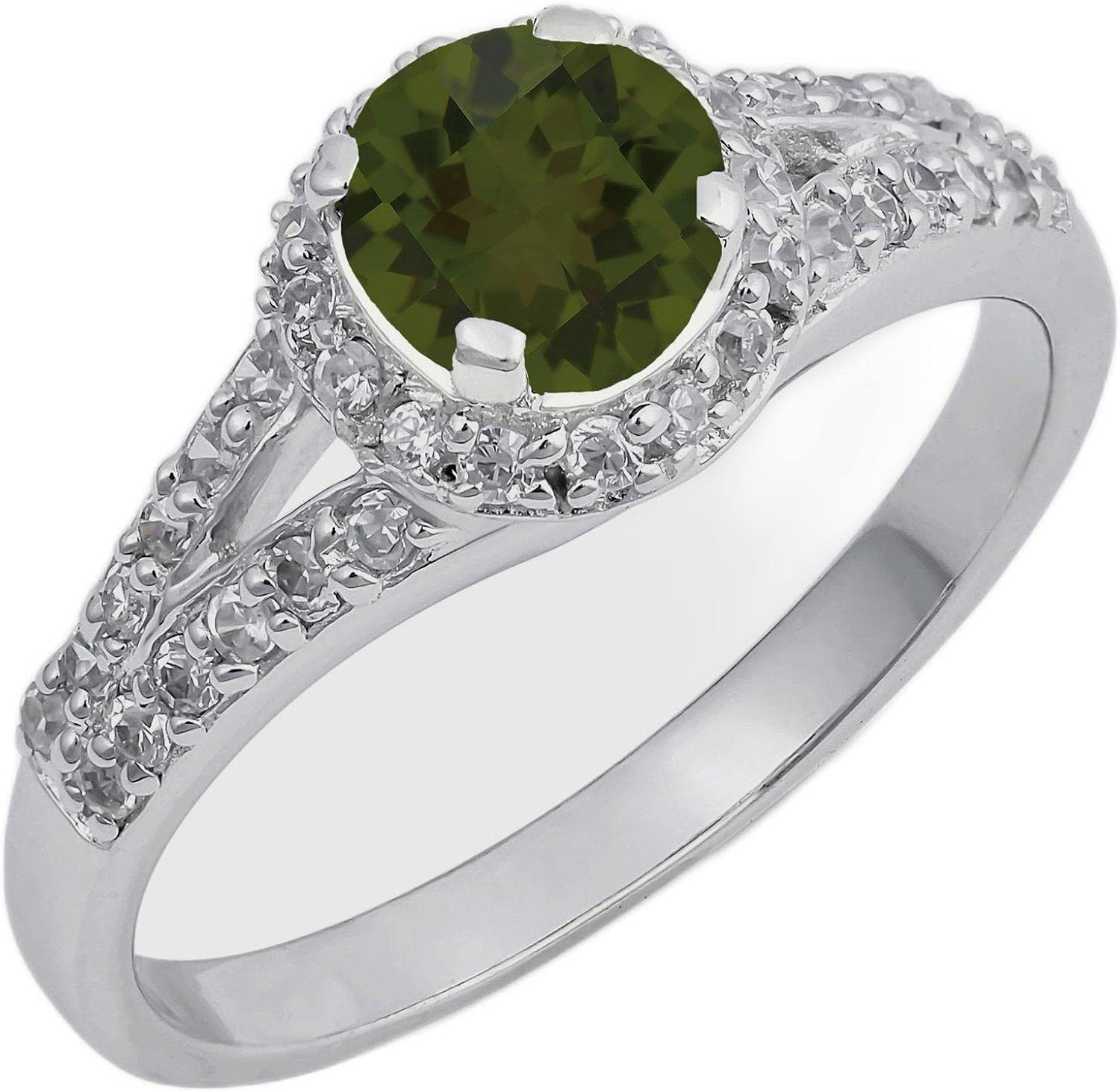 CHOOSE YOUR COLOR Sterling Silver Round Ring