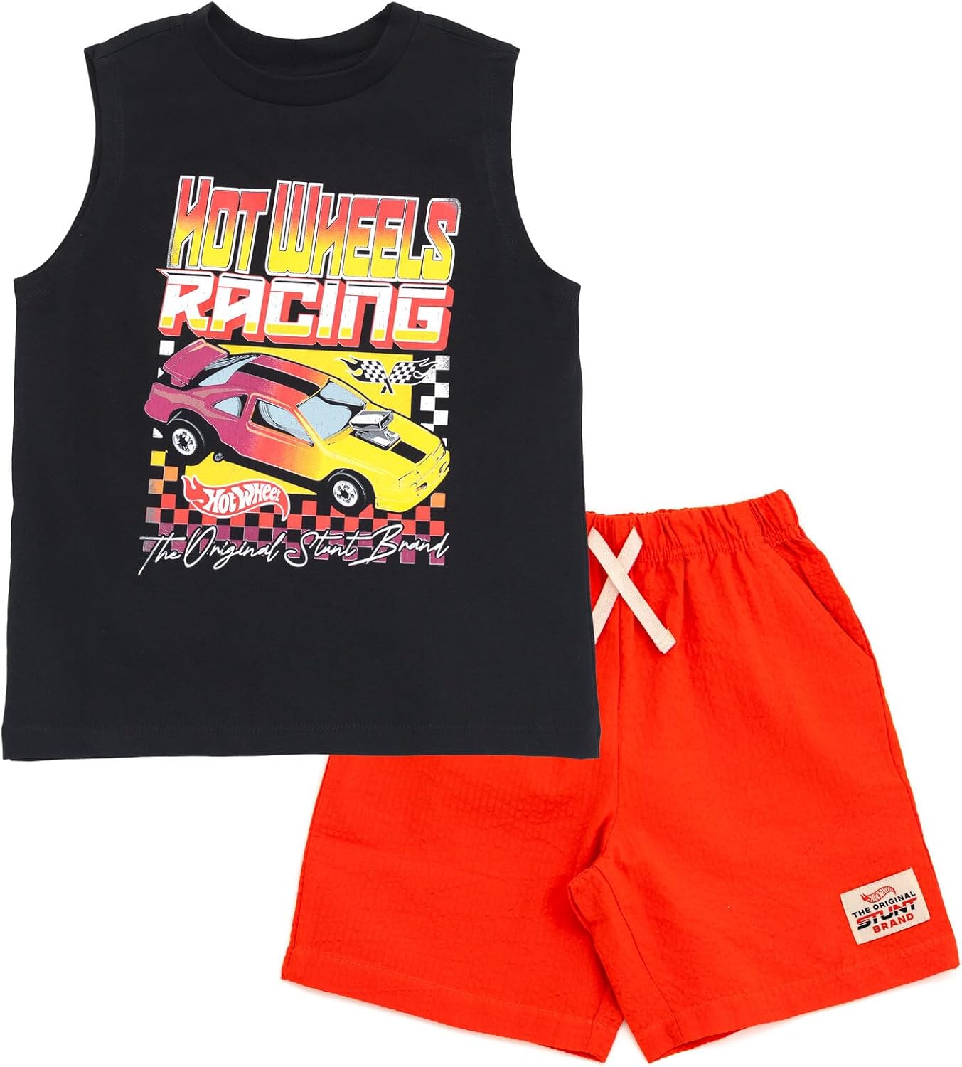 Hot Wheels Tank Top and Shorts Outfit Set Toddler to Big Kid Sizes (2T - 10-12)