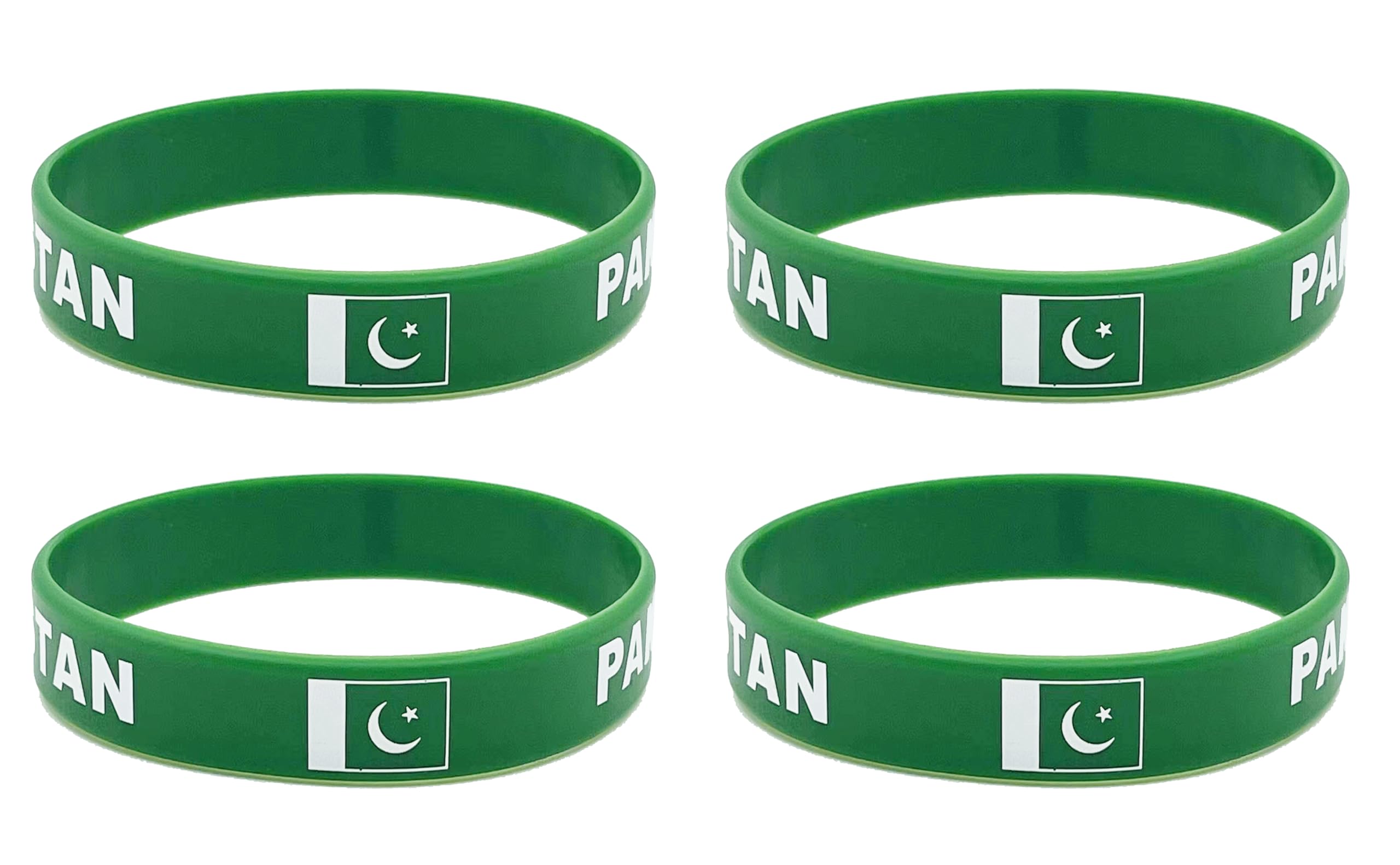 LLBFHH 4 Pcs Country Flag Rubber Bracelets, National Flag Silicone Bracelet, Rubber Wristbands Patriotic Decorations Gift