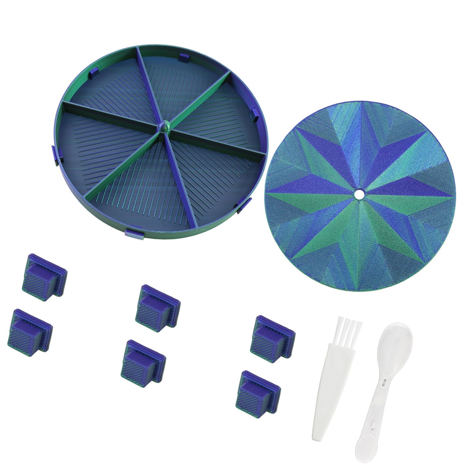 Tsophreniq Beads Embroidery Tool Set Polylactic Acid Round Tray for Fast Sifting Multiple Use in Handcraft Jewelry Sifter